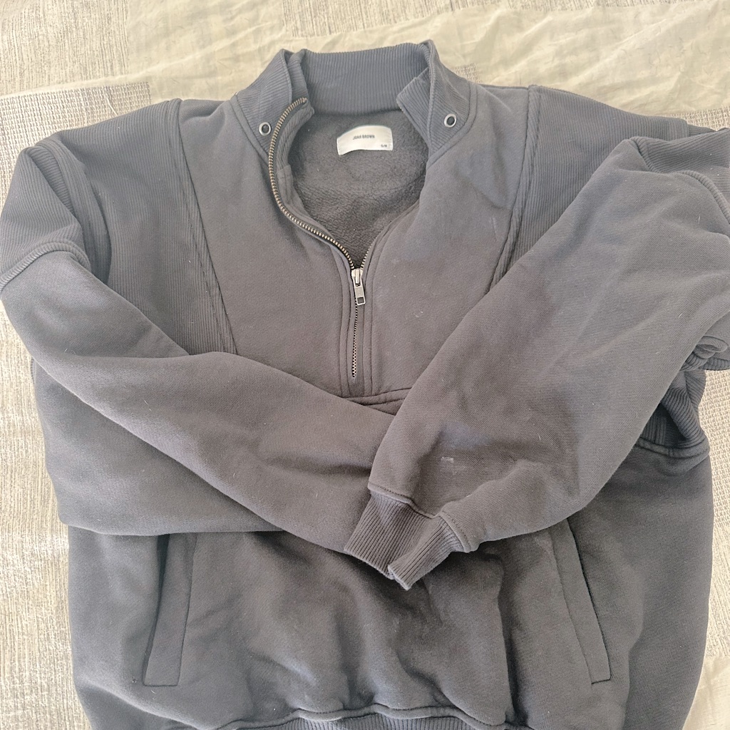 Joah Brown Retro Half Zip Pullover S/M
